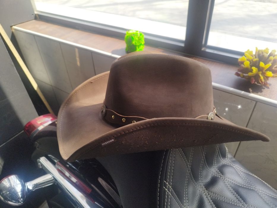 шляпа stetson кожа