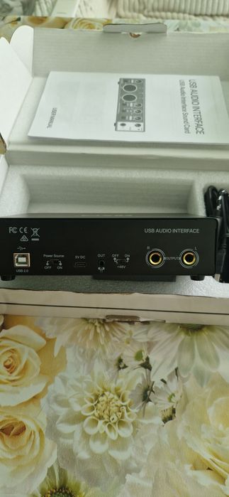 Звукова карта EBXYA 24-битова/192 kHz USB, MIC/XLR/линейни входове