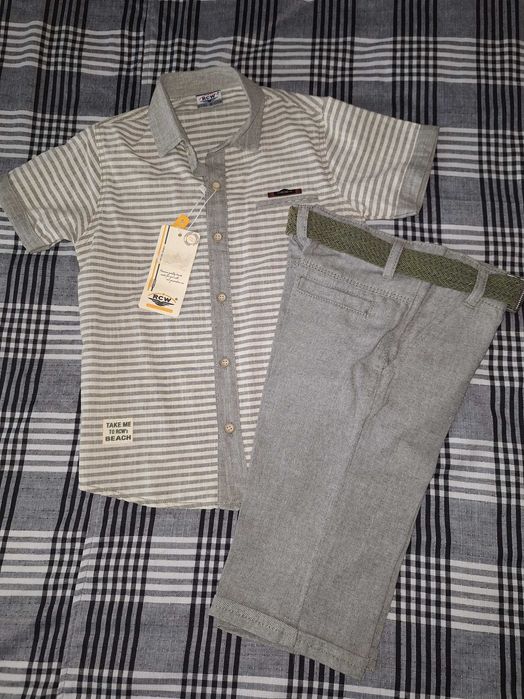 Детски сет от ризка с къс ръкав и панталонче