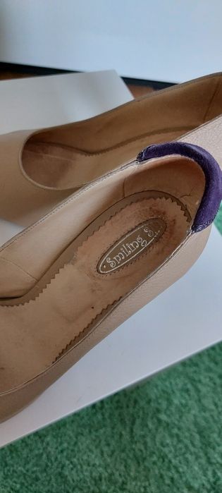 Geanta plic piele intoarsa si pantofi  din piele Smiling Shoes 39