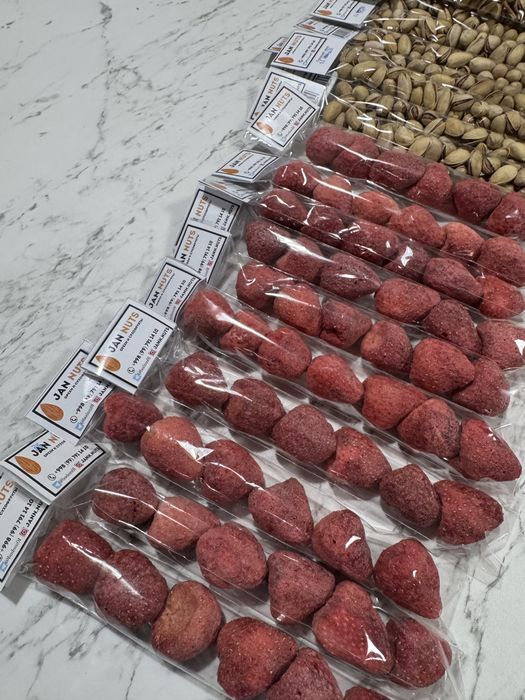 Клубника, сублимированная клубника, сублимат, quruq meva, quruq mevala