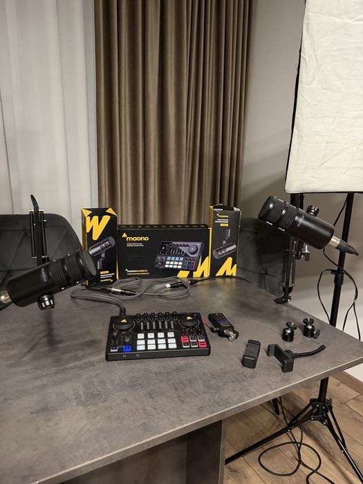 Setup Podcast Complet/ Recorder/Lumini
