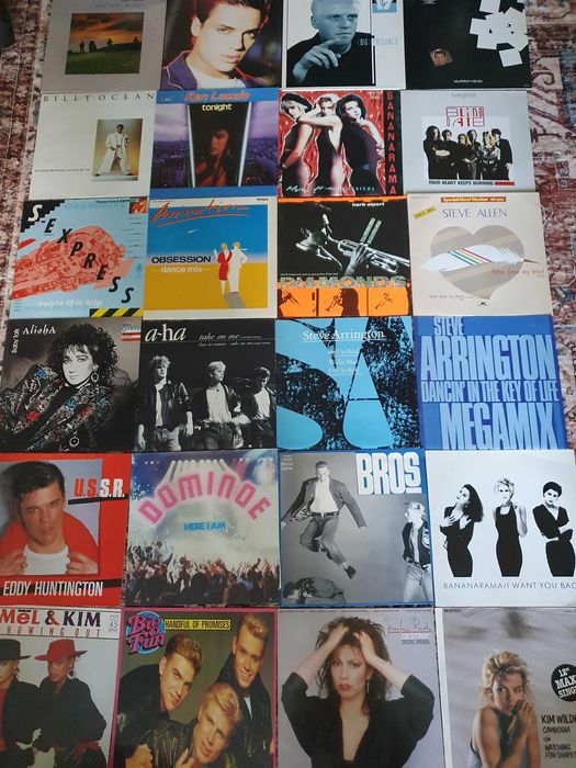 Discuri vinil maxi single Bad Boys Blue Sandra,Pet Schop Boys Michael Jackson C.C Catch Madona Erasure Europe Alphaville etc.