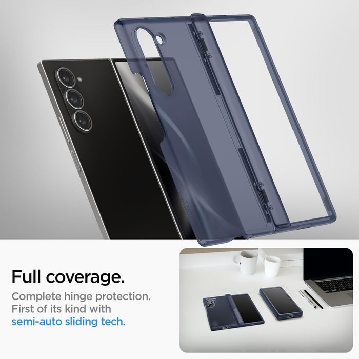 Samsung galaxy z fold 6 case - spigen blue/black/zero one