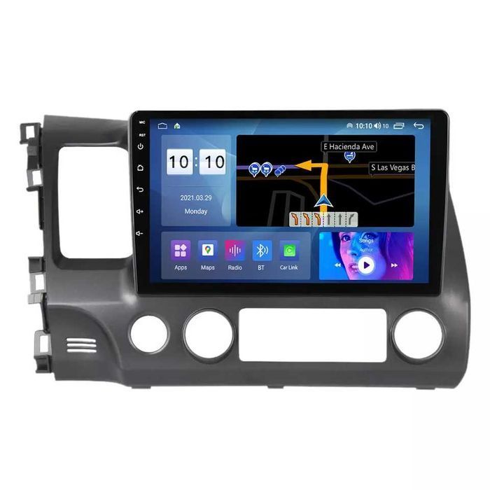 NAVIGATIE Android 14 Honda Civic 2005 - 2012  4Gb Waze CarPlay +CAMERA