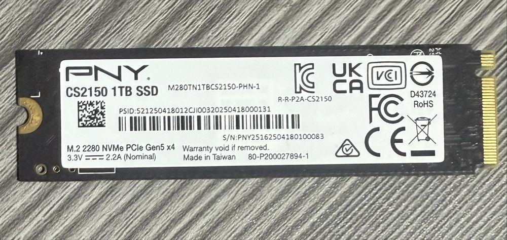SSD 1TB Pcie 5.0