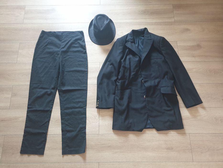 Costum negru+palarie