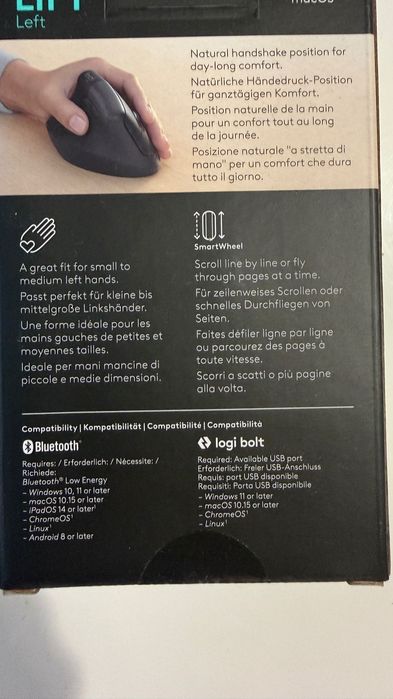 Mouse Logitech Lift Vertical Ergonomic, Negru