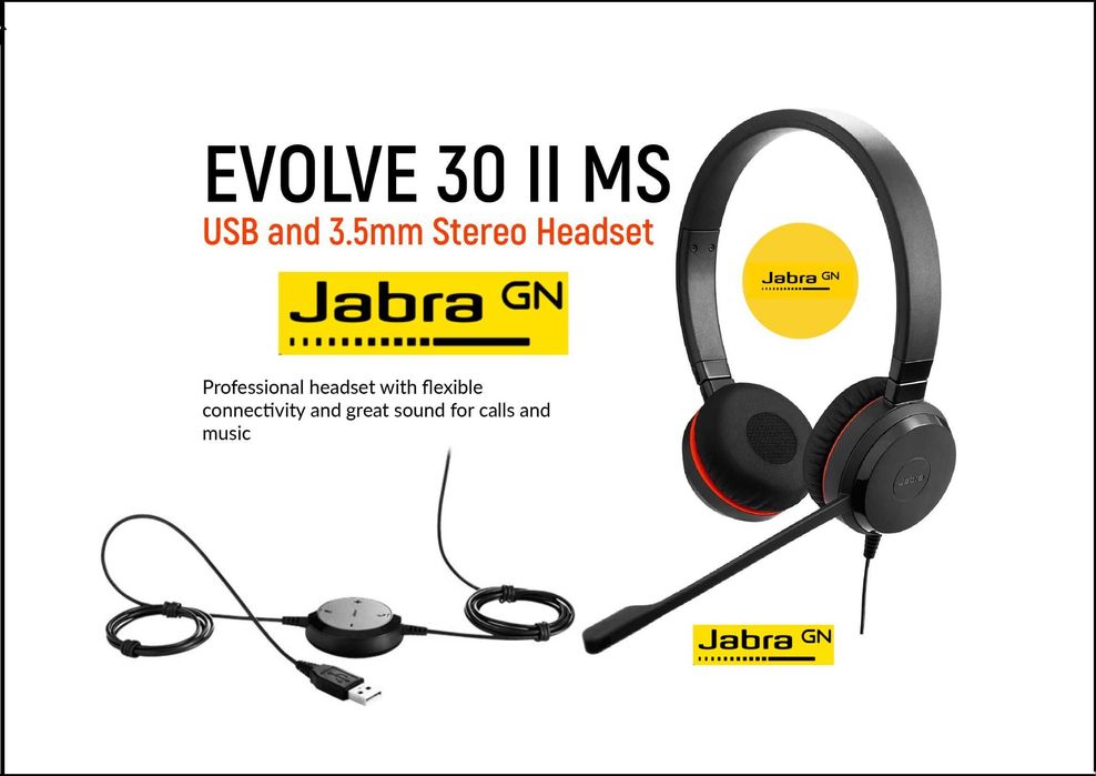 Професионални слушалки Jabra Evolve