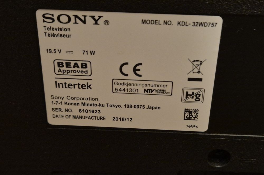 Sony KDL-32WD757 Full HD, Smart, WiFi, LED