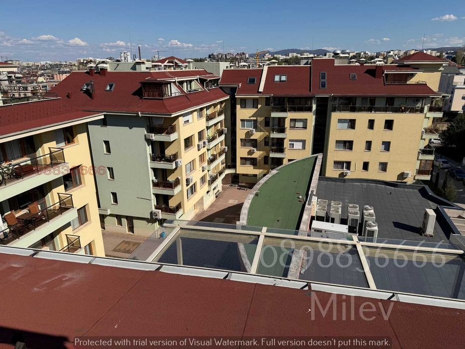 Двустаен 76кв.м, последен етаж, тераса с гледка Витоша, до Paradise