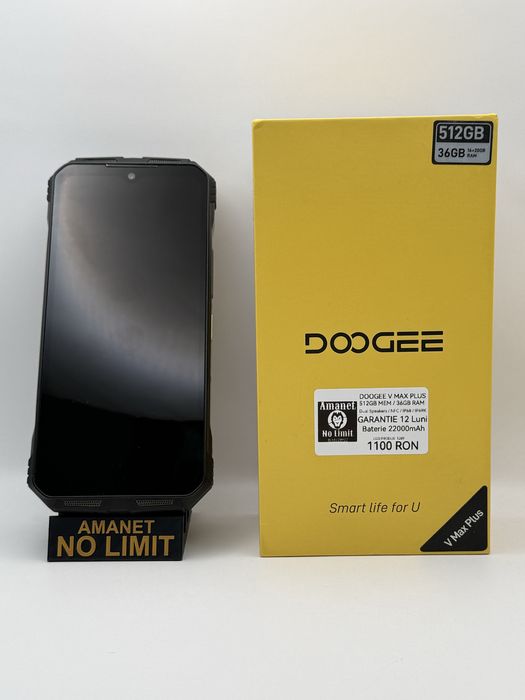 Doogee V Max Plus 512GB / 36GB RAM Baterie 22000mAh Garantie 12 Luni.