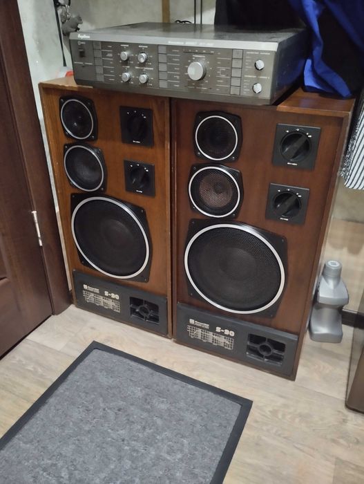 Колонки С90 с усилителем корвет 50У-068С
