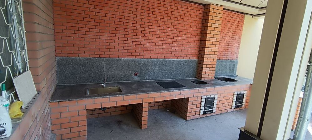 летняя кухня камин очаг