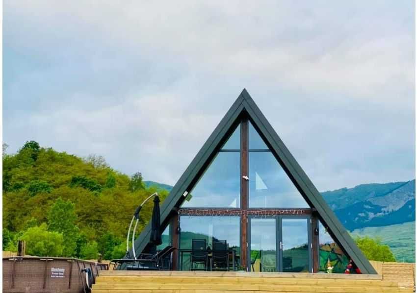 Cabana stil A Frame, Foisoare, Terase si Case din structura de lemn