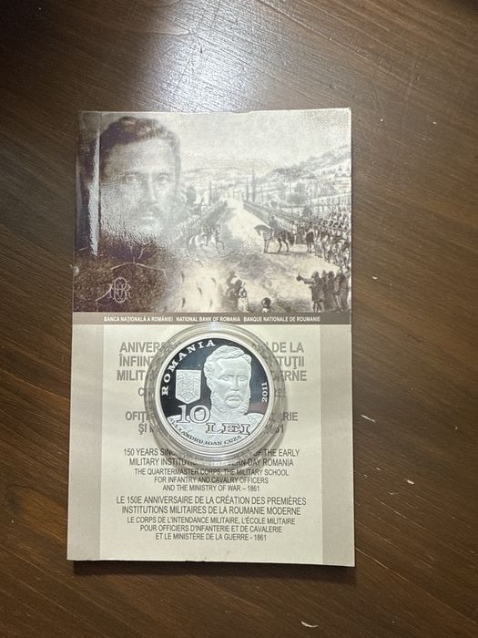 MONEDA BNR Primele Institutii Militare Ale Romaniei  10 lei 2011