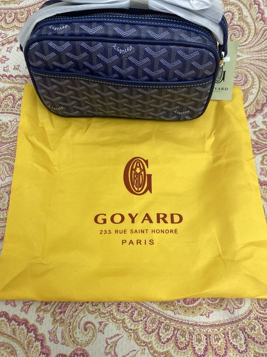 Темно синяя барсетка Goyard