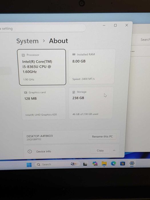 Lenovo ThinkPad X390 13.3" i5 8th Gen, 8GB RAM, 256GB SSD