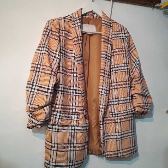 Sacou Damă în Carouri - Stil Casual/Elegant - Made in Italy M/L