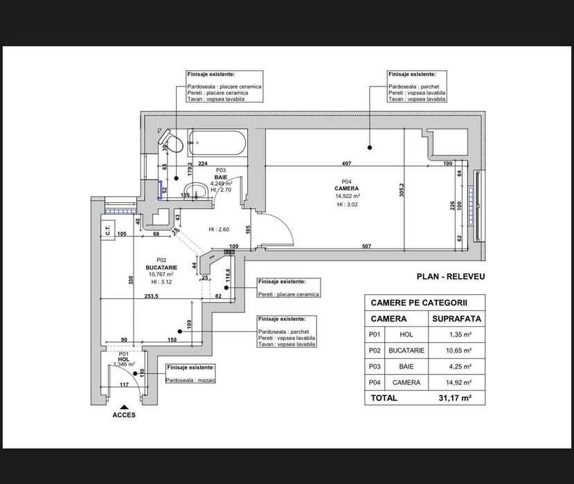 Garsonieră 31 mp | Vizavi de Parcul Izvor și Palatul Parlamentului