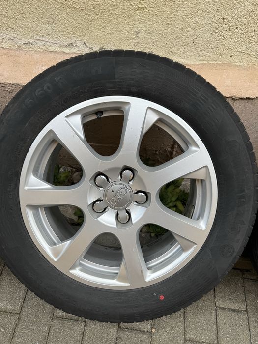 Set Jante Aliaj Originale Audi 17" + Anvelope Continental 215/60 R17