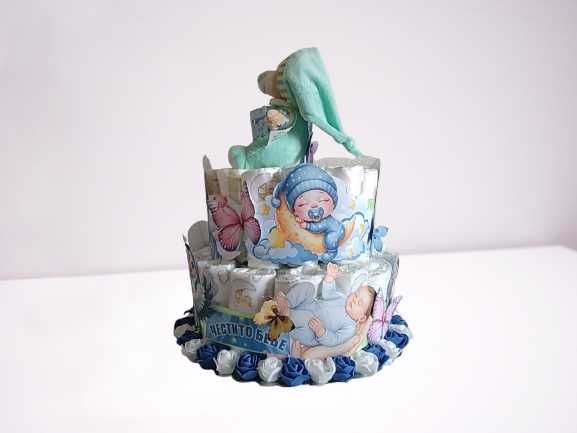 Торта от памперси за момченце