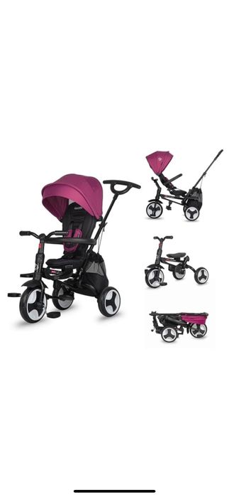Tricicleta ultrapliabila Coccolle Spectra Plus roti spuma EVA Magenta