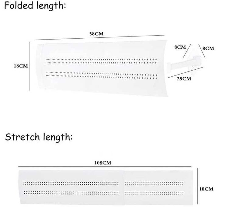Дефлектор за регулиране на въздушния поток на климатик, универсален.