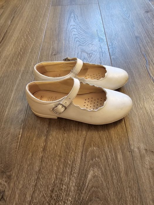 Pantofi fetita albi Geox,piele naturala,marimea 29