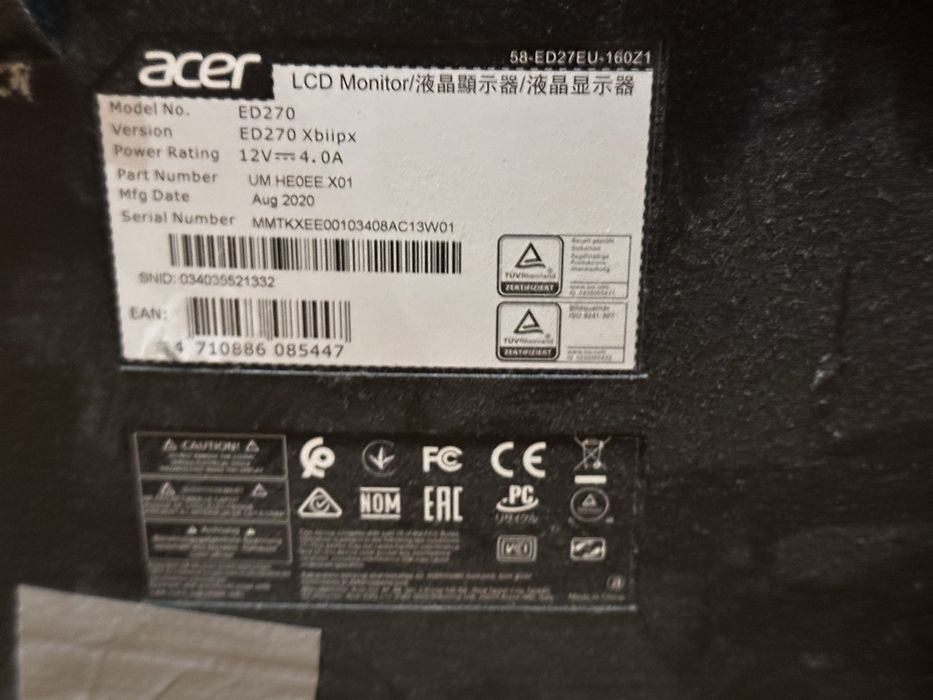 Acer monitor 244 hz+ 144hz
