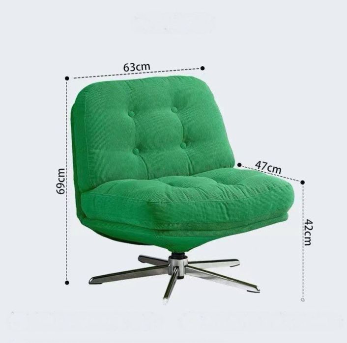 Зеленое кресло вращающее