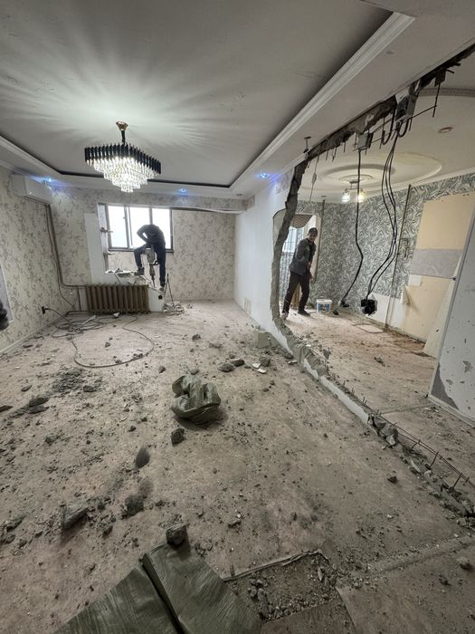 Демонтаж квартир в Актау  Снос стен  Подготовка к ремонту Вывоз мусора