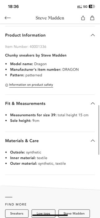 Нови обувки STEVE MADDEN в оригинална кутия