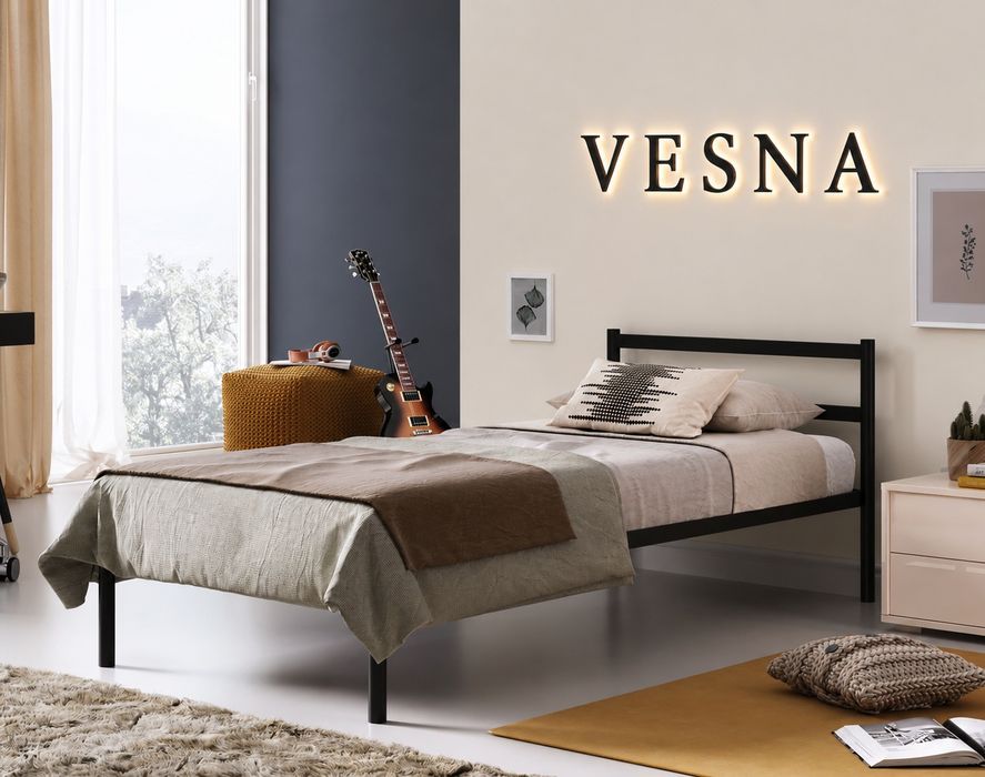 Bir kishili yangi loft krovat matrasi bilan 90x200 va 80х190