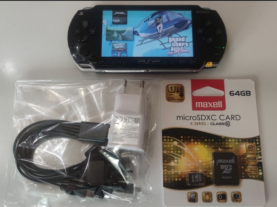 PSP-1004+64 gb+Зарядно+200 Игри