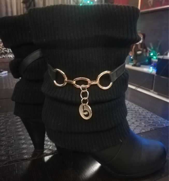 Черни боти и ботуши от естествена кожа