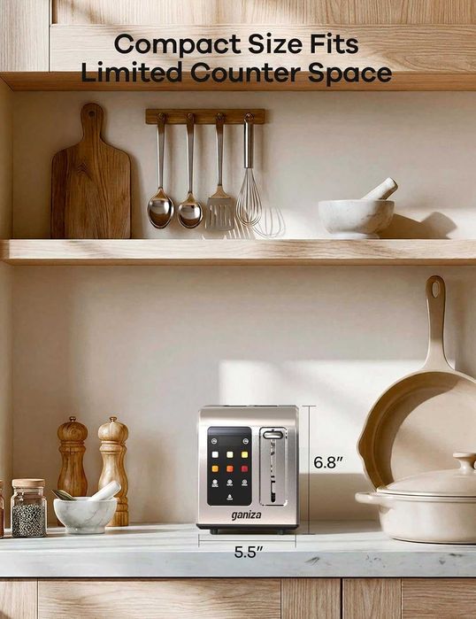 Инокс тостер Ganiza 925W + дамски смарт часовник подарък
