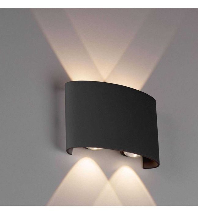 Aplica led 4W perete,Negru , Exterior Lumina Rece sau calda IP65