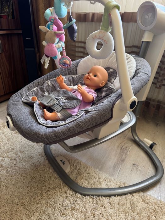 Leagan si balansoar rotativ pentru bebelusi Joie  2 in 1