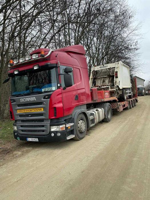 Transport cu trailer agabaritic utilaje, tractoare, combine agricole