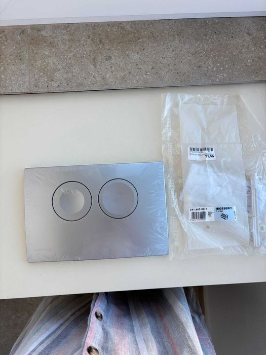 Clapeta de actionare rezervor WC incastrat Geberit Delta 25 crom mat