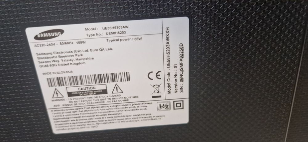 Smart Samsung UE58H5203AW 147cm