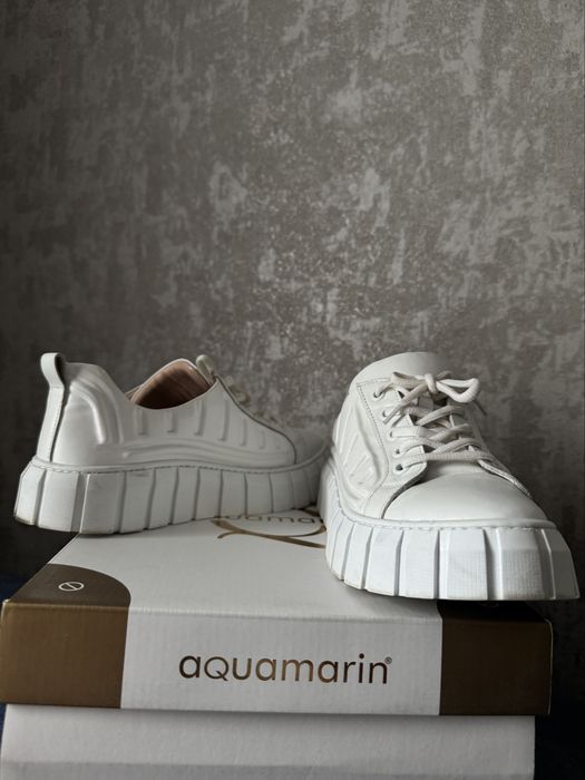 Белые кеды кожаные (Турция)