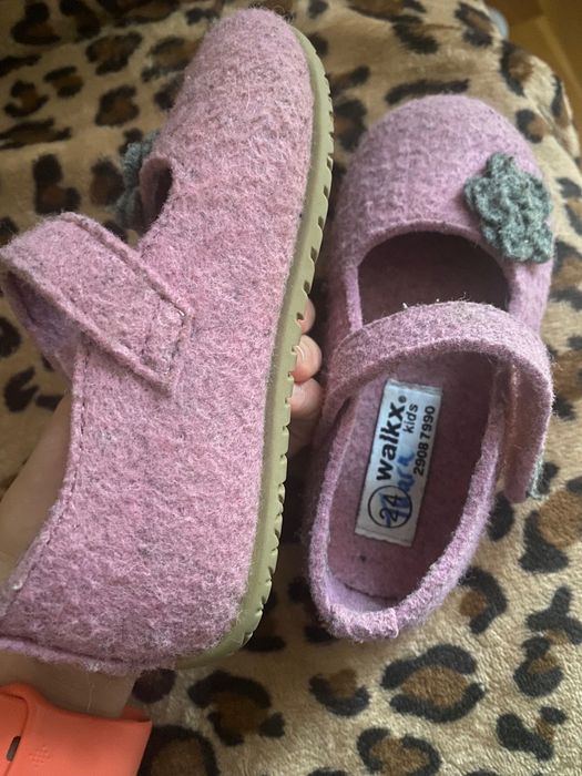 Papuci din lana, 16 cm interior