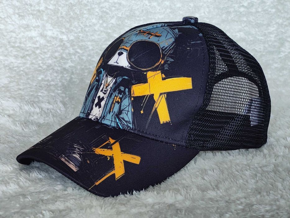 Нова шапка с козирка Trucker Мече Streetwear Черна y2k
