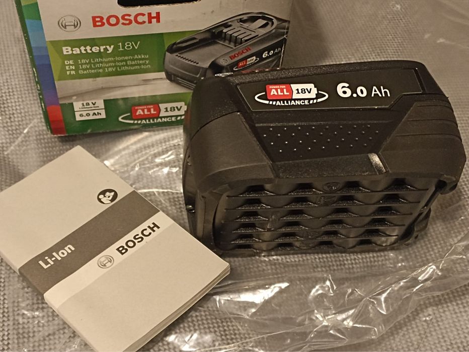 Acumulator 18V, tip 4For All, capacitate extinsă:6Ah, pentru Bosch, Gardena, etc. (aspirator/trimer/alte aparate electrice, etc.), Nou, original Bosch