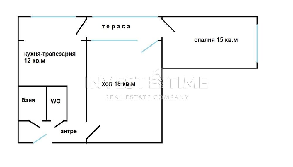 Цветен квартал, три отделни стаи, 60 кв.м чисти, среден етаж!