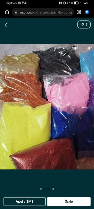 Sclipici glitter la kilogram 80 lei