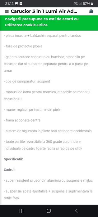 Carucior Adamex Lumi Air