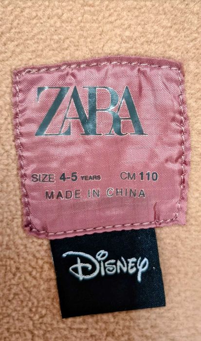 Geacă ZARA fata cu gluga impermeabila 4-5 ani (110 cm) NOUĂ Disney Minnie Mouse